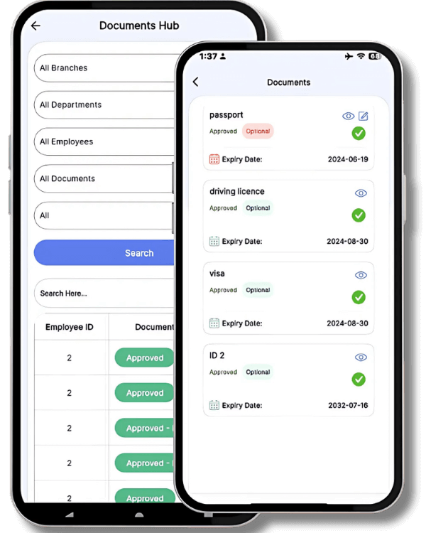 E-Documents application interface